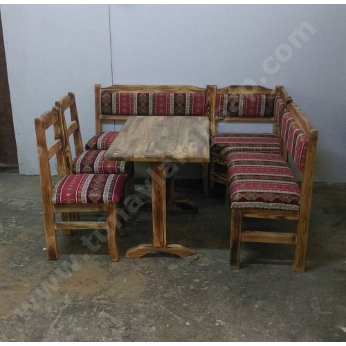 ks002 Büfe ve Lokantalar İçin Ahşap Köşe Takımları